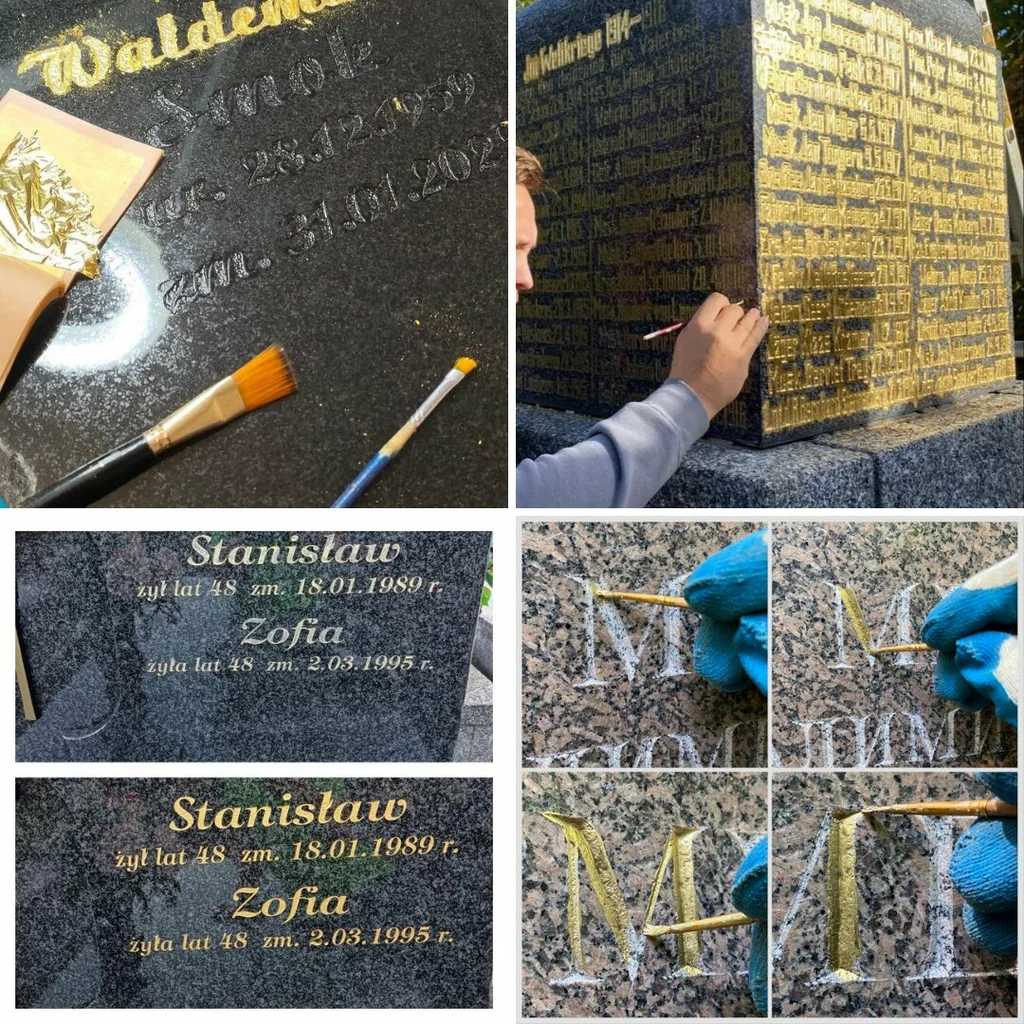 Реставрация надписей (гравировка, накладные буквы)